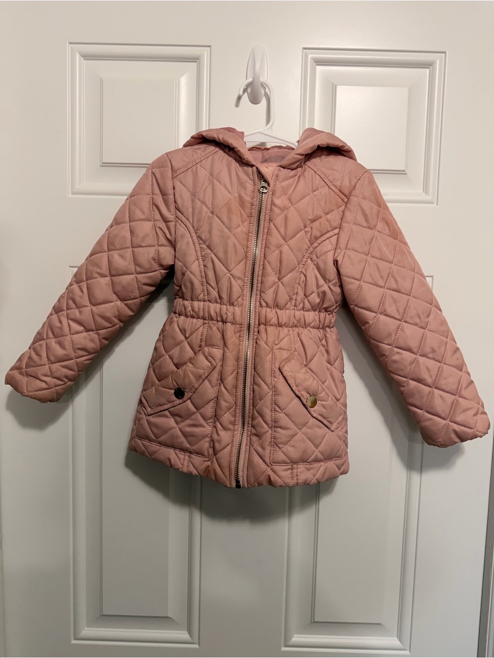 Me Jane Quilted Hooded Puffer Jacket - Rose Pink